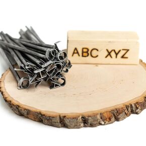 1/2" Alphabet Mini Steel Branding Irons Kit for Hats, Wood Burning, DIY Beginner Adult Crafts Bullet Points - MADE IN THE USA (Original Font) in Saudi Arabia