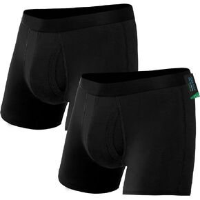 Coolmax Bamboo Viscose Mens Boxer Briefs Anti-Chafing Moisture-Wicking Cooling Underwear for Sports & Daily Wear