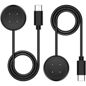 [2-Pack] Charger Compatible for Google Pixel Watch 2, Magnetic Charging Cable for Pixel Watch 2. (3.3Ft, 4 Pin) [Not for Pixel Watch 1] (Black, Type-C)