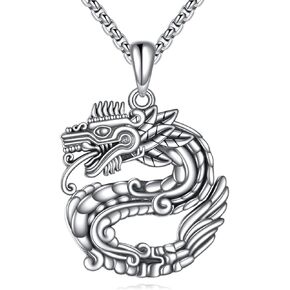 YFN Mayan Necklace Sterling Silver Aztec Mayan Calendar Pendant Religious Jewelry Mayan Gifts for Women Men