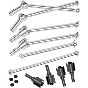 Driveshaft Axles&Center Dogbone&Differential Outdrive Upgrades Part for Arrma 1/8 Typhon 6S,Steel #45 Front Rear Driveshaft CVD Axles,Silver