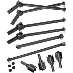 Driveshaft Axles&Center Dogbone&Differential Outdrive Upgrades Part for Arrma 1/8 Typhon 6S,Steel #45 Front Rear Driveshaft CVD Axles,Silver
