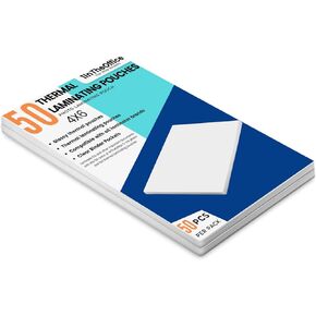 1InTheOffice Thermal Laminating Pouches 5 Mil, Laminating Sheets 4" x 6", Gloss Clear, 50/Pack