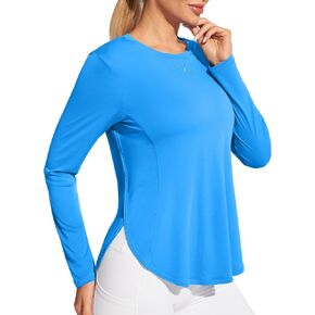 Ewedoos Sun Shirts UPF 50+ Long Sleeve Workout Tops for Women Lightweight Quick Dry Sun Protection Clothing Hiking