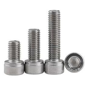 M1.4-0.3 x 5mm Socket Head Cap Screws Metric, Hex Socket Screw, Allen Socket Drive, 304 Stainless Steel (A2-70), Full Thread, Bright Finish, Machine Thread, DIN912,60 Pcs