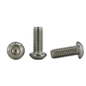 Stainless 3/8-16 x 1-3/4" (3/4" to 3" Available) Socket Button Head Cap Screws, Full Thread, Hex Drive, Stainless Steel 18-8, Coarse Thread (3/8-16 X 1-3/4), 25pc