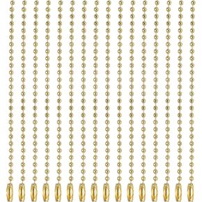 MECCANIXITY Ball Bead Chain Beaded Necklace Chains 4 Inch Adjustable Metal Ball Chains 2.4mm/0.1inch Keychain for Jewelry Making,DIY Craft Projects,Pack of 50(Black)