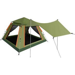 YUSING Instant Tents for Camping Pop Up Tent, Family Camping Tent for 4 Person, Pop Up Tent with Vestibule and Mesh Windows