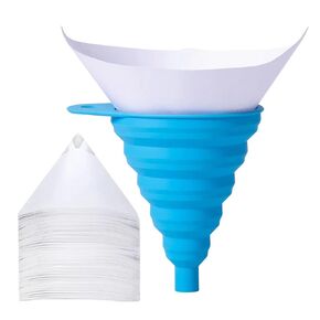 3D Printer Resin Filter Disposable – with Cone Silicone Resin Funnel(Large), Paint Strainer or Resin Strainer kit for uncured Resin Recycling (201)