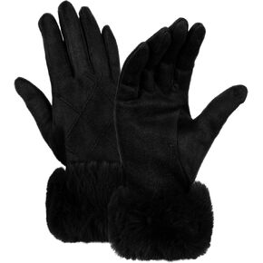 LABANCA Winter Warm Mitten Faux Suede Mittens Gloves for Outdoor Skiing Riding