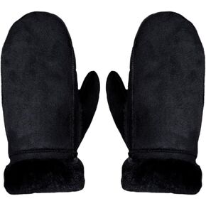 LABANCA Winter Warm Mitten Faux Suede Mittens Gloves for Outdoor Skiing Riding