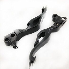 SMT-Black Brake Clutch Flame Lever Compatible With Harley Davidson Xl Sportster 883 1200 Softail [B00V2ZQBL4]