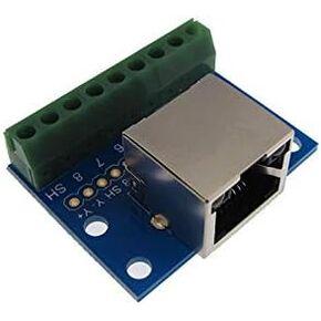 RJ45 Ethernet Connector Breakout Board w/LED Screw terminals - Pack of 3