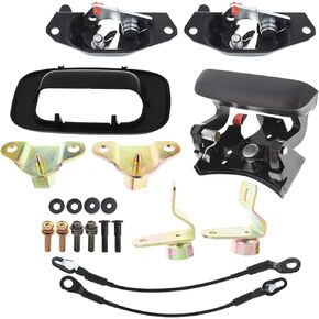 labwork Tailgate Handle Hinge Latch Striker Cable Kit Replacement for 1999-2007 Silverado Sierra