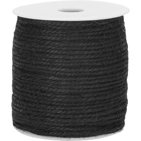 KINGLAKE Jute Twine String 3mm Black Twine Heavy Duty Twine String 328 Feet Long String for Crafts, Gift Wrapping, Packing, Home Decor and Halloween Decoration