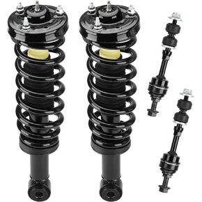 Front Coil Spring Strut & Stabilizer Sway Bar Links Fit for Ford for F-150 RWD 2005-2008, Fit for Lincoln for Marklt RWD 2006-2008, Shock Absorber and Sway Bar Link Replace for 171362, K80337
