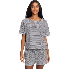 U.S. Polo Assn. Pajama Sets for Women 2 Piece, Knit PJ Sets for Women Shorts with Pockets, Womens Summer PJs