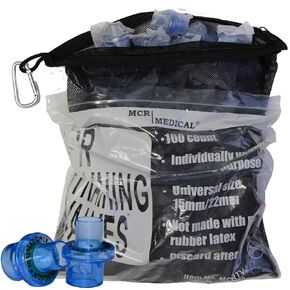 MCR Medical Pack of 100 CPR Training Valves