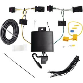 Tekonsha 118869, T-One Tow Connector Harness Assembly 4-Way Flat, w/Circut Protected Modulite HD Module, Black, Compatible with 2020-2022 Tesla 3