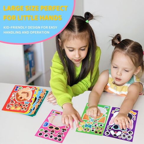 36 PCS Dog Make A Face Stickers for Kids - Make Your Own Sticker Sheets - Kids Party Favor Supplies Craft Gifts - Boys Girls Party Activities in Kuwait