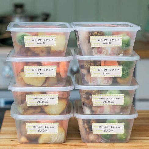 1000 Pieces 1 x 3 Inch Food Storage Freezer Sticker Removable Refrigerator Freezer Labels in Kuwait