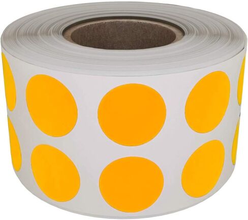 Royal Green Bright Neon Stickers Dots for Labeling - Orange Colored Labels Rolls Fluorescent Sticker in 13mm (0.50 inch) - 1080 Pack in Saudi Arabia