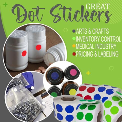 Royal Green Bright Neon Stickers Dots for Labeling - Orange Colored Labels Rolls Fluorescent Sticker in 13mm (0.50 inch) - 1080 Pack in Saudi Arabia