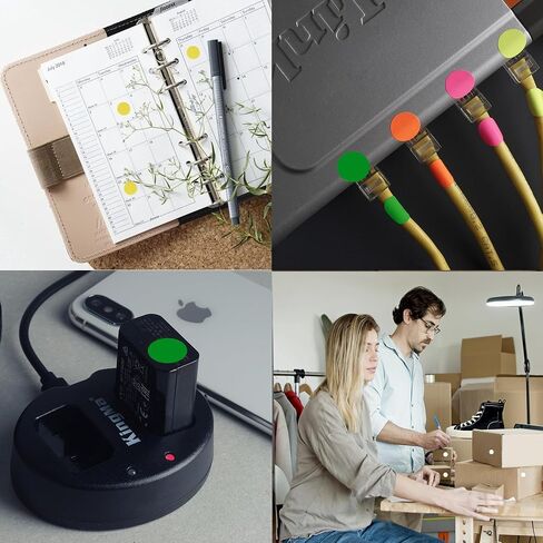 Royal Green Bright Neon Stickers Dots for Labeling - Orange Colored Labels Rolls Fluorescent Sticker in 13mm (0.50 inch) - 1080 Pack in Saudi Arabia