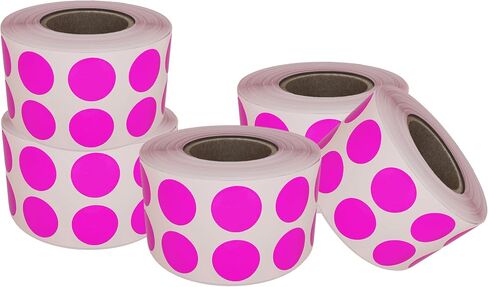 Royal Green Bright Neon Stickers Dots for Labeling - Orange Colored Labels Rolls Fluorescent Sticker in 13mm (0.50 inch) - 1080 Pack in Saudi Arabia