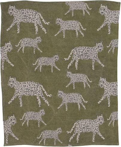 Creative Co-Op Recycled Cotton Blend Baby Blanket with Jaguars in Saudi Arabia