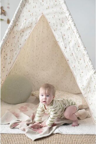 Creative Co-Op Recycled Cotton Blend Baby Blanket with Jaguars in Saudi Arabia