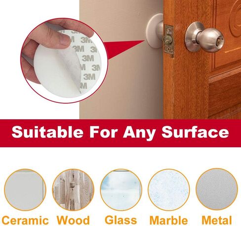 3 Inch Door Stopper Wall Protector Shield Self Adhesive Handle Bumper Rubber Stop (Clear-2 pcs) in Saudi Arabia