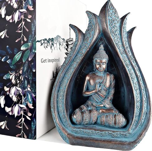 25DOL Buddha Statues for Home. 8.6" Buddha Statue. Collectibles and Figurines, Meditation Decor, Spiritual Living Room Decor, Yoga Zen Decor, Hindu and East Asian Décor in Saudi Arabia