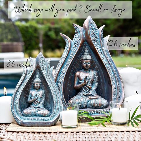 25DOL Buddha Statues for Home. 8.6" Buddha Statue. Collectibles and Figurines, Meditation Decor, Spiritual Living Room Decor, Yoga Zen Decor, Hindu and East Asian Décor in Saudi Arabia