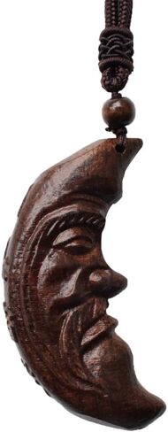 قلادة حرفية خشبية مصنوعة يدويًا على شكل سمكة شعبية لفستان السترة وملابس الترفيه/إكسسوارات الملابس/قلادة تزيين المنزل - سمكة ذيل منحنية in Kuwait