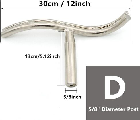Silver Stainless Steel Lathe Tool Rest for Woodworking Wood Turning Lathe Turning Tool Curved-shaped Rest, 5/8" Diameter Post in Saudi Arabia