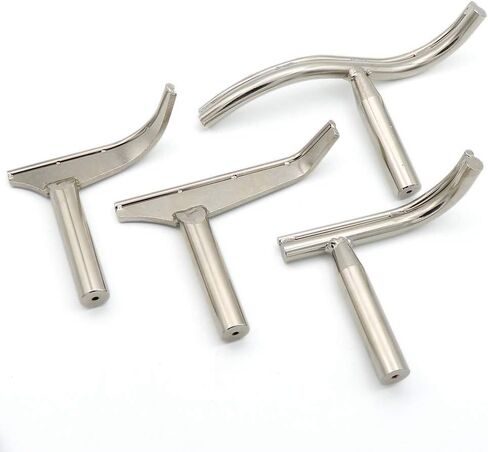 Silver Stainless Steel Lathe Tool Rest for Woodworking Wood Turning Lathe Turning Tool Curved-shaped Rest, 5/8" Diameter Post in Saudi Arabia