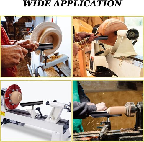 Silver Stainless Steel Lathe Tool Rest for Woodworking Wood Turning Lathe Turning Tool Curved-shaped Rest, 5/8" Diameter Post in Saudi Arabia