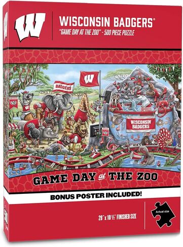 YouTheFan NCAA Georgia Bulldogs Game Day at The Zoo 500pc Puzzle 28" x 10.5" in Saudi Arabia