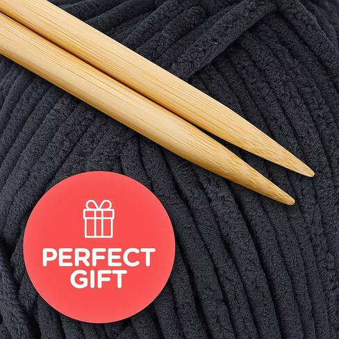 خيوط بطانية مكتنزة للحياكة من جي مارك، 437 ياردة. 28 أونصة. (800 جم) & كروشيه، كرات غزل سميكة، إبرة حياكة دائرية، خطافات كروشيه، شريط قياس، مقص، دبابيس، إبر معدنية غير حادة، دليل الاستخدام in Kuwait