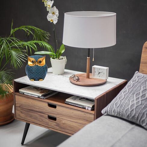 Owl Figurines Home Decor, Owl Decorations for Home, Owl Decor Home Décor Accents for Home, Office, Shelf - Owl Gifts for Women, Cute Owl Statue (Blue) in Saudi Arabia