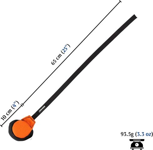 Dingo Gear training french linen toy ball with long handle, dog toy for fetch, reward, dog training, color blue-black S02815 in Saudi Arabia