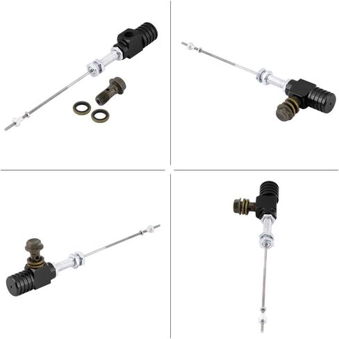 Acouto Clutch Slave Cylinder Motorcycle، مضخة فرامل القابض الهيدروليكي، M10x1.25mm مضخة فرامل أسطوانة القابض الهيدروليكي الرئيسية للدراجات النارية ATV Dirt Bike (أسود) in Saudi Arabia