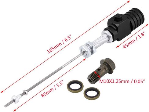Acouto Clutch Slave Cylinder Motorcycle، مضخة فرامل القابض الهيدروليكي، M10x1.25mm مضخة فرامل أسطوانة القابض الهيدروليكي الرئيسية للدراجات النارية ATV Dirt Bike (أسود) in Saudi Arabia