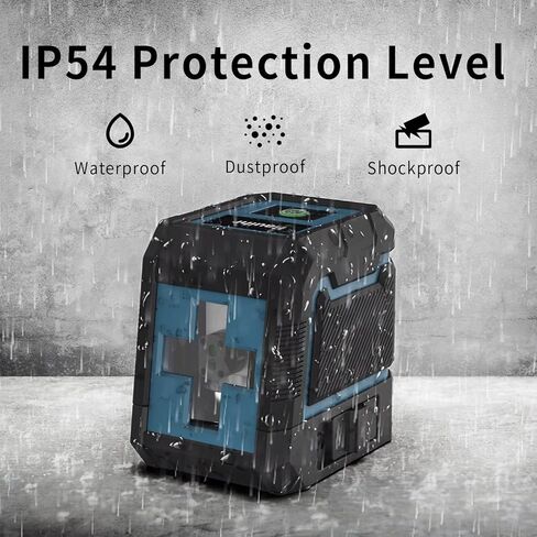 مستوى الليزر ذاتي التسوية من باويهر، مستوى ليزر أخضر متقاطع بطول 100 قدم مع تعديل السطوع، وضع التسوية الذاتية اليدوية IP54 مقاوم للماء والبطارية متضمنة in Kuwait