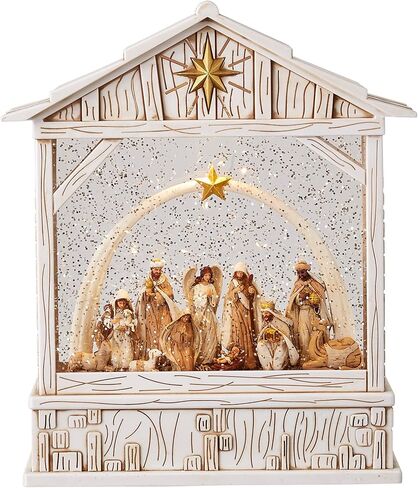 RAZ Imports 2022 Holiday Water Lanterns 10" Nativity with Star Musical Lighted Water Creche in Saudi Arabia