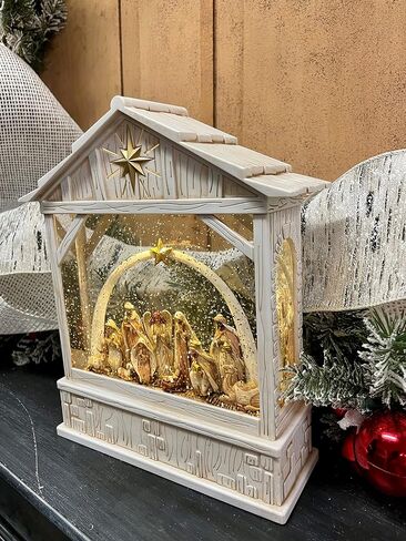 RAZ Imports 2022 Holiday Water Lanterns 10" Nativity with Star Musical Lighted Water Creche in Saudi Arabia
