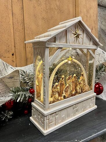 RAZ Imports 2022 Holiday Water Lanterns 10" Nativity with Star Musical Lighted Water Creche in Saudi Arabia