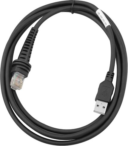 USB Barcode Scanner Cable, 2 Meters Straight RJ45 to USB Port Scanner Cord for Honeywell 1990iXR 1470g 1200G 1500G Barcode Scanner (2M / 6FT Flatted USB Port) in Kuwait