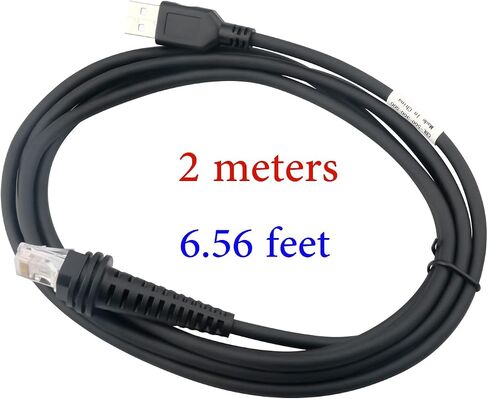 USB Barcode Scanner Cable, 2 Meters Straight RJ45 to USB Port Scanner Cord for Honeywell 1990iXR 1470g 1200G 1500G Barcode Scanner (2M / 6FT Flatted USB Port) in Kuwait